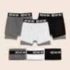 Men Boxers Pack of 3 (Black, White, Grey)