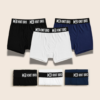 Men Boxers Pack of 3 (Black, White, Navy)