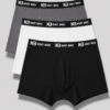 gry-wht-blk Men Boxers Pack of 3 (Black, White, Grey)