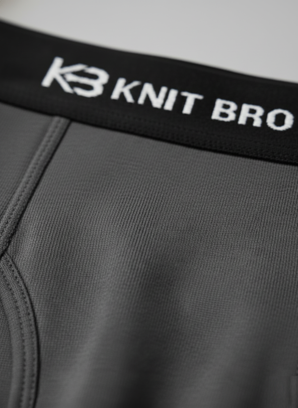 Grey-closeup Men Underwear Pack of 2 Grey and Black