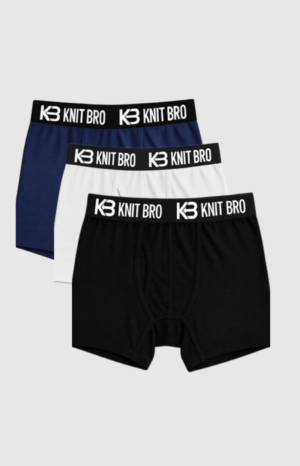 Men Boxers Pack of 3 (Black, White, Navy)
