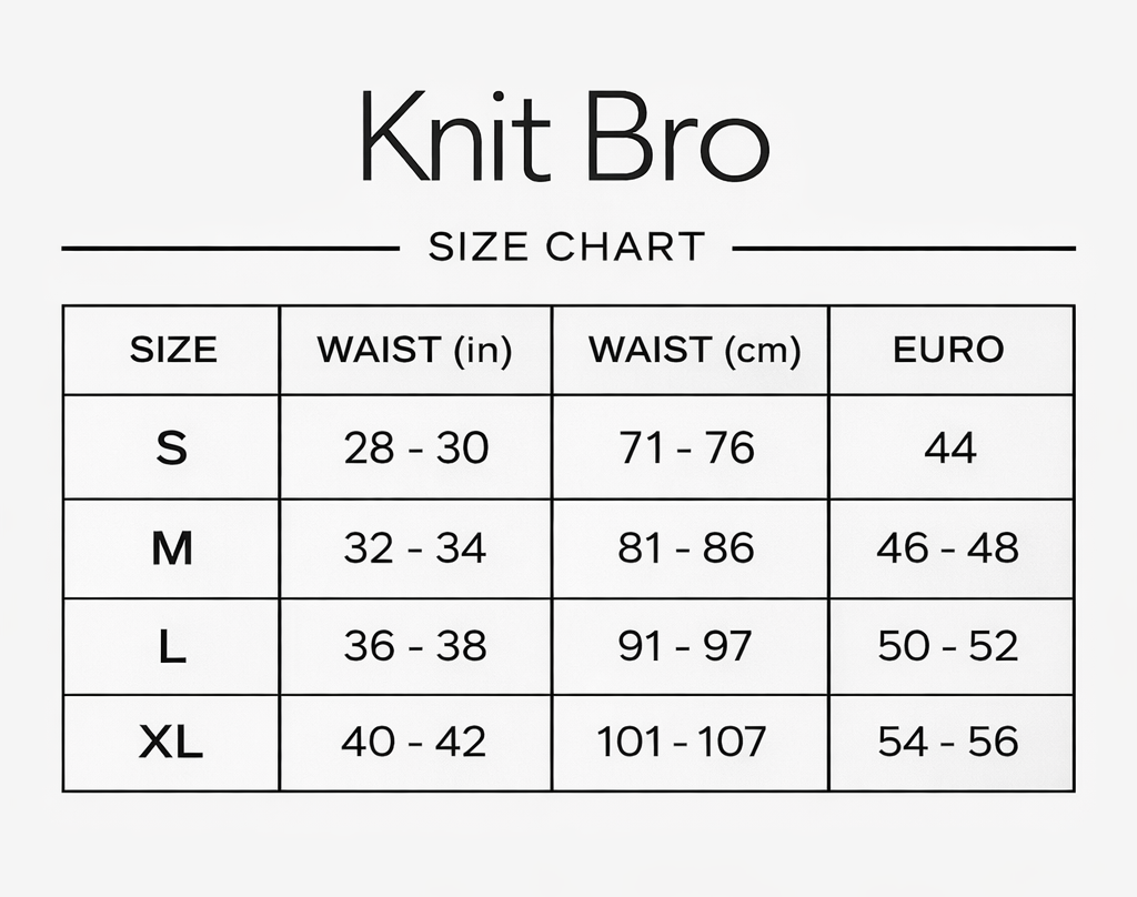 Men Underwear sizes