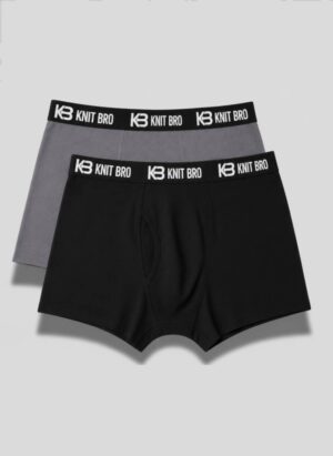 Men Boxer Shorts Grey-Black